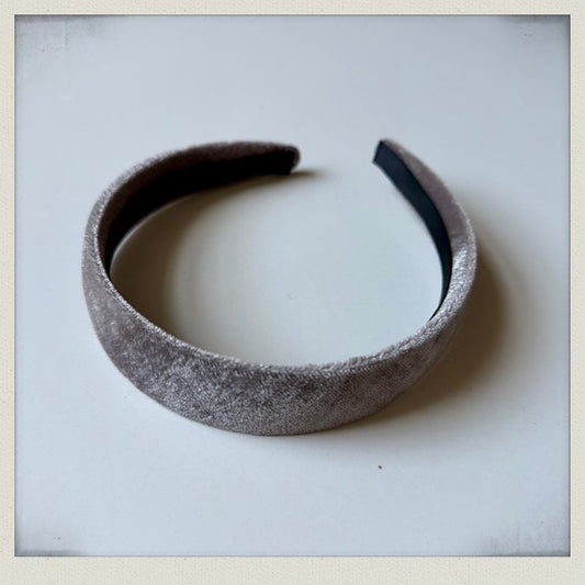 Velvet Hairband - Silver