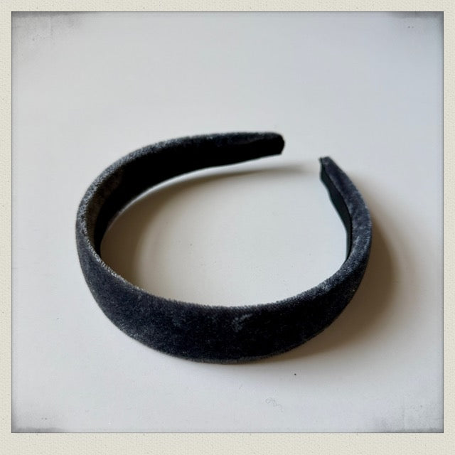 Velvet Hairband - Steel