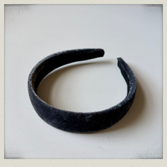 Velvet Hairband - Steel