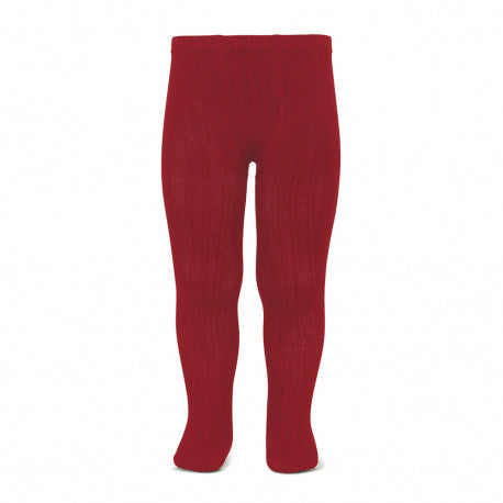 Ribbed Tights - Cherry