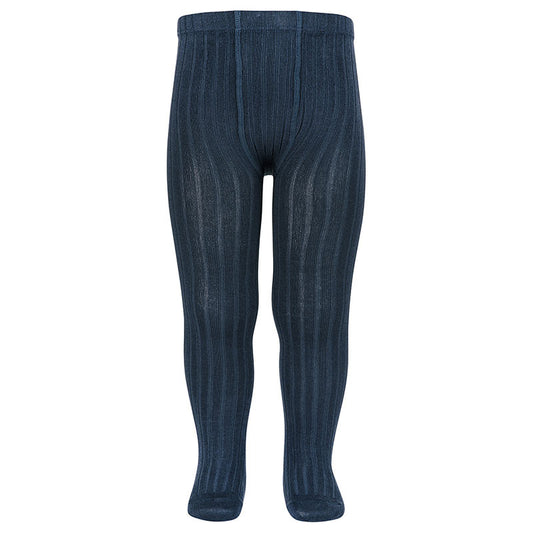 Ribbed Tights - Lapis