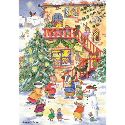 Christmas Carols Advent Card