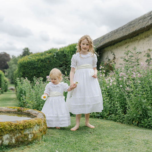 Eliza Dress - Yellow and White