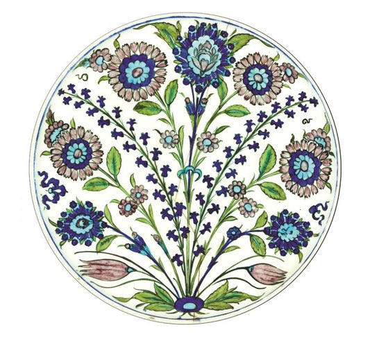 Tin Picnic Plate - Flower Sprays