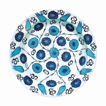 Tin Picnic Plate - Tulips & Chrysanthemums