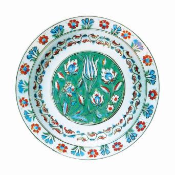 Tin Picnic Plate - Turkish Flowers