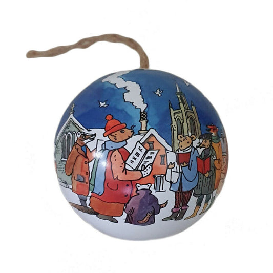 Christmas Scene Tin Baubles