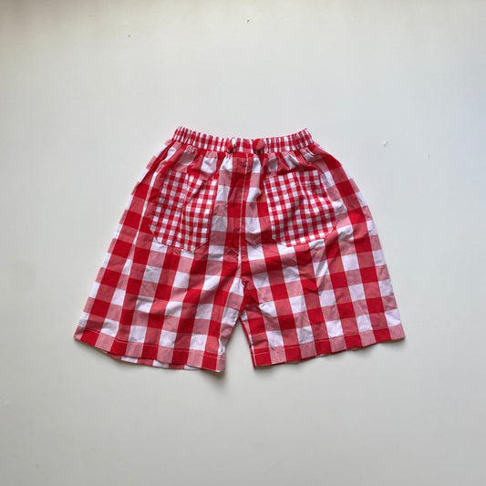 Check Shorts - Red