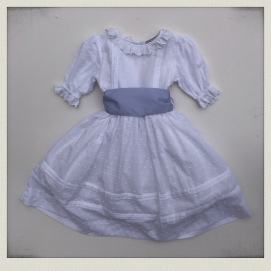 Eliza dress- blue sash