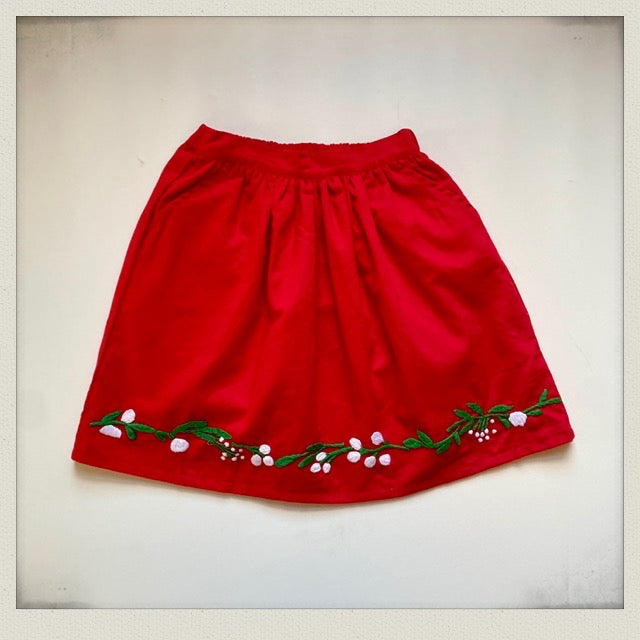Mistletoe Skirt - Red