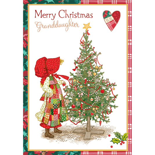 Holly Hobbie Granddaughter Christmas Card