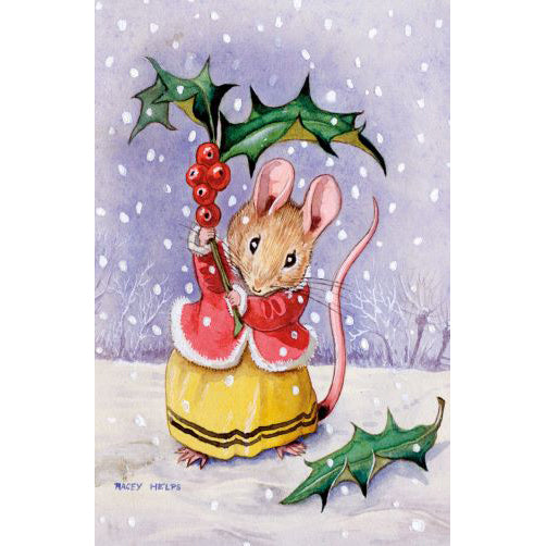 Holly Umbrella Gift Tag