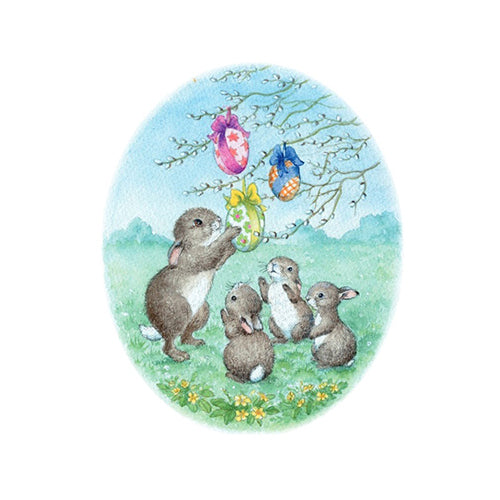 Rabbits Hanging Eggs