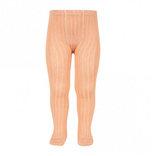 Ribbed Tights - Peach