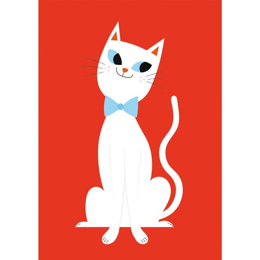 White Cat Card